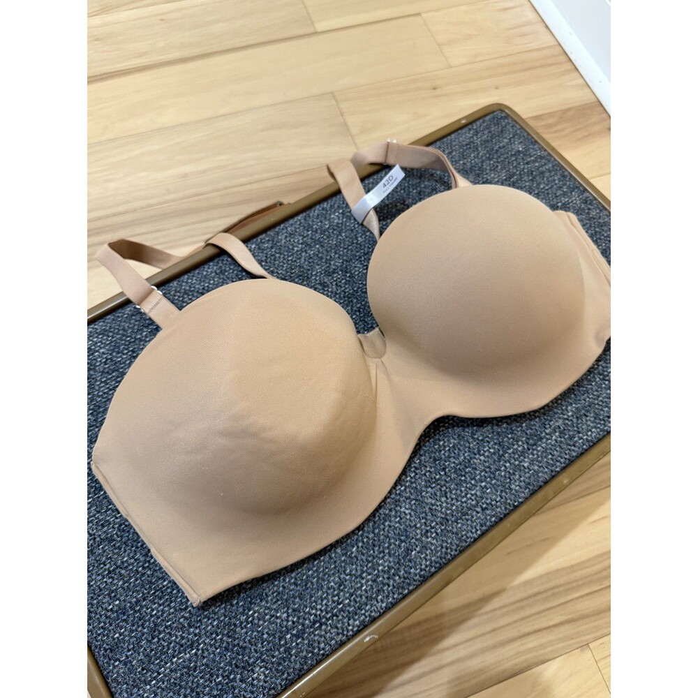 NWT Ambrielle Full Figure Bra Multiway Strapless Padded Underwire Beige 42 D